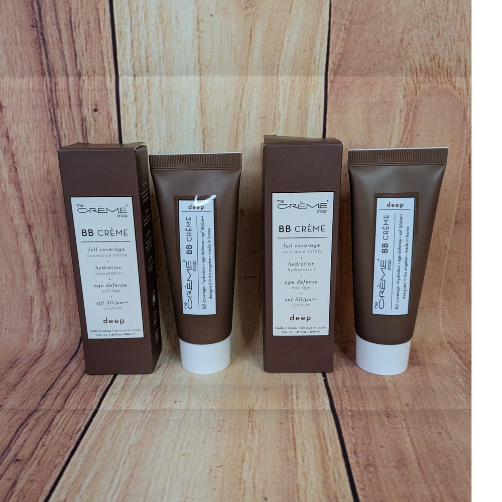 2 Pack The Creme Shop BB Creme Full Coverage SPF 30 Deep 1.69 oz